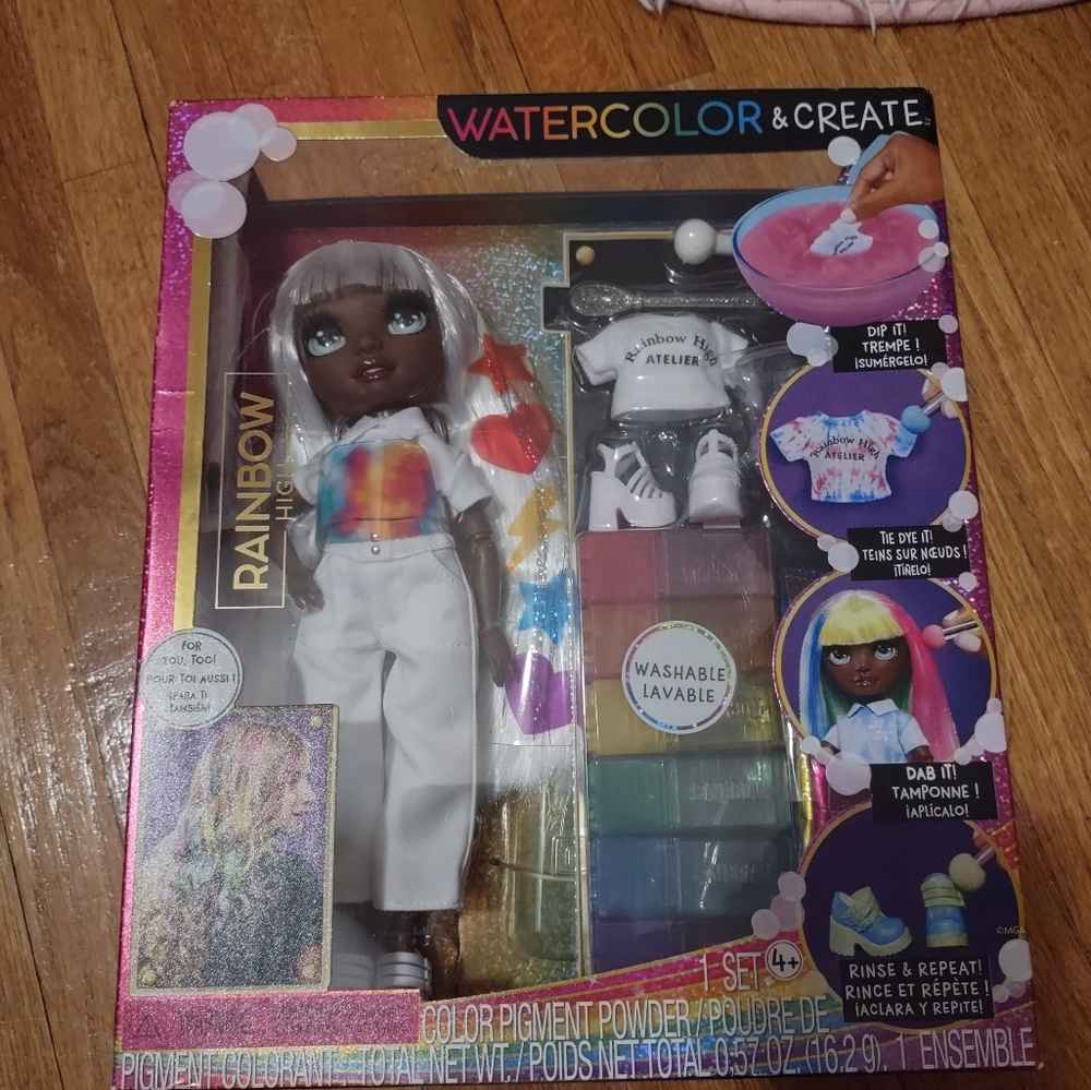 Rainbow High Watercolor and Create Doll Art Set Brand New In Box